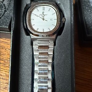 New Men Poedagar wrist Watch Stainless Steel White face